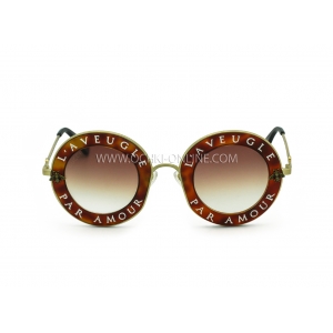 Солнцезащитные очки GUCCI GG0113S 001 Brown gld