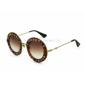 Солнцезащитные очки GUCCI GG0113S 001 Brown gld