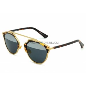 Солнцезащитные очки Christian Dior So Real A1AY1 Havana/Gold, Bk/Gr Mirror